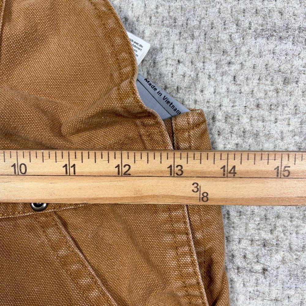 Carhartt Youth Bibs Overalls size 6 Brown Reinforced Double Knee Duck Canvas - Picture 11 of 14
